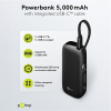 Powerbank met USB-C kabel | 5000 mAh | 1x USB-A, 1x USB-C | Max. 20W | Zwart LDR03654 - 4