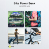 Powerbank met fietshouder | 5000 mAh | USCB-A, USB-C | Zaklamp | Zwart LDR03650 - 5