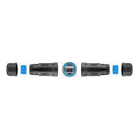 RJ45 koppelstuk voor buiten | CAT6A//FTP | IP68 | Zwart LDR03669