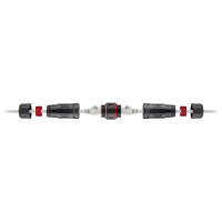 RJ45 koppelstuk voor buiten | CAT6/FTP | IP68 | Zwart LDR03668