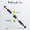 RJ45 koppelstuk voor buiten | CAT6/FTP | IP68 | Zwart LDR03668 - 5