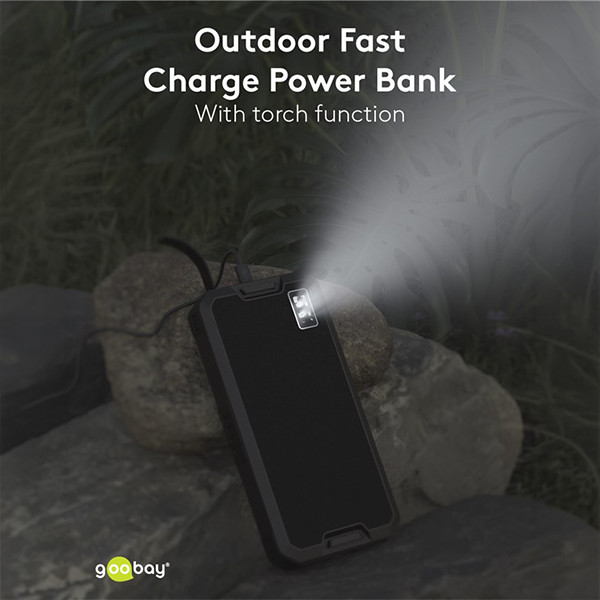 Solar Powerbank | 20.000 mAh | 2x USB-A, 1x USB-C | 18W | Zwart LDR03651 - 7