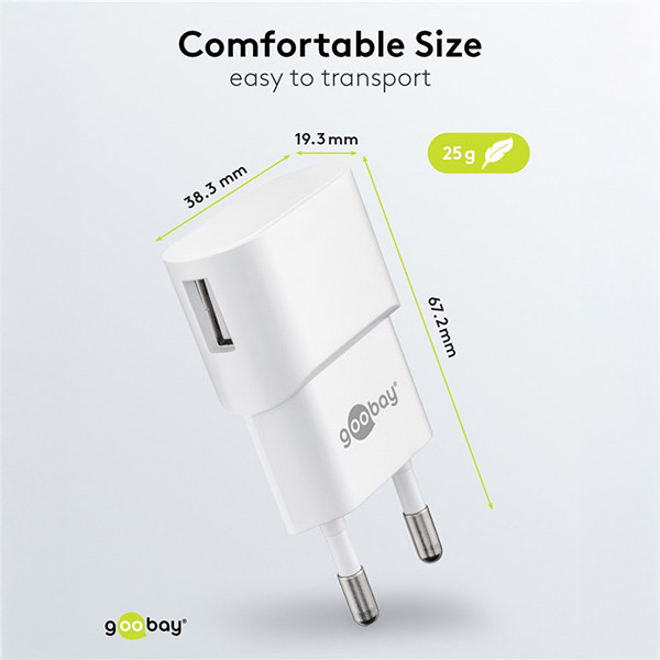 USB-A oplader | 1 poort | 5W | Wit LDR03635 - 3