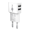 USB-A oplader | 2 poorten | 12W | Wit