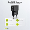 USB-A oplader | 2 poorten | 12W | Zwart LDR03639 - 2