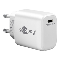 USB-C snellader | 1 poort | 20W | GaN | Power Delivery | Wit