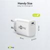 USB-C snellader | 1 poort | 20W | GaN | Power Delivery | Wit LDR03623 - 4