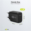 USB-C snellader | 1 poort | 20W | GaN | Power Delivery | Zwart LDR03622 - 4