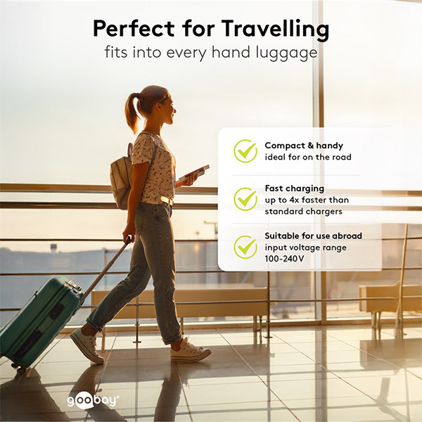 USB-C snellader | 1 poort | 20W | GaN | Power Delivery | Zwart LDR03622 - 7