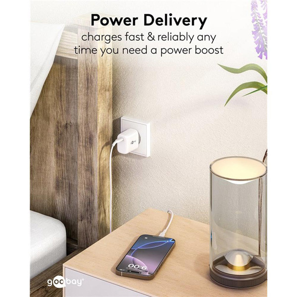USB-C snellader | 1 poort | 25W | GaN | Power Delivery | Wit LDR03685 - 7