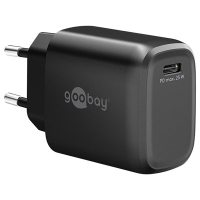 USB-C snellader | 1 poort | 25W | GaN | Power Delivery | Zwart LDR03686