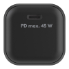 USB-C snellader | 1 poort | 45W | GaN | Power Delivery | Zwart LDR03626 - 2