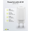 USB-C snellader | 1 poort | 65W | GaN | Power Delivery | Wit LDR03676 - 4