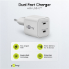USB-C snellader | 2 poorten | 35W | GaN | Power Delivery | Wit LDR03625 - 4