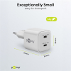 USB-C snellader | 2 poorten | 35W | GaN | Power Delivery | Wit LDR03625 - 5