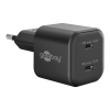 USB-C snellader | 2 poorten | 35W | GaN | Power Delivery | Zwart