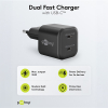 USB-C snellader | 2 poorten | 35W | GaN | Power Delivery | Zwart LDR03624 - 3