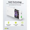 USB-C snellader | 2 poorten | USB-A & USB-C | 65W | GaN | Power Delivery | 90°  flat | Wit LDR03679 - 4