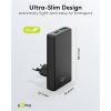 USB-C snellader | 2 poorten | USB-A & USB-C | 65W | GaN | Power Delivery | 90°  flat | Zwart LDR03680 - 5