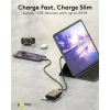USB-C snellader | 2 poorten | USB-A & USB-C | 65W | GaN | Power Delivery | 90°  flat | Zwart LDR03680 - 6