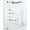 USB-C snellader | 2 poorten | USB-C | 65W | GaN | Power Delivery | 90°  flat | Wit LDR03682 - 7