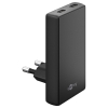 USB-C snellader | 2 poorten | USB-C | 65W | GaN | Power Delivery | 90°  flat | Zwart LDR03681 - 1