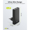 USB-C snellader | 2 poorten | USB-C | 65W | GaN | Power Delivery | 90°  flat | Zwart LDR03681 - 5