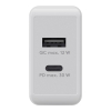 USB multipoort oplader | 2 poorten | USB-A & USB-C | 30W | Power Delivery | Wit LDR03629 - 2