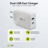 USB multipoort oplader | 2 poorten | USB-A & USB-C | 30W | Power Delivery | Wit LDR03629 - 3