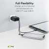 USB multipoort oplader | 2 poorten | USB-A & USB-C | 65W | GaN | Power Delivery | Zwart LDR03632 - 5