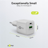 USB multipoort snellader | 2 poorten | USB-A & USB-C | 20W | GaN | Power Delivery | Wit LDR03648 - 3