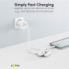 USB multipoort snellader | 2 poorten | USB-A & USB-C | 20W | GaN | Power Delivery | Wit LDR03648 - 5
