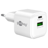 USB multipoort snellader | 2 poorten | USB-A & USB-C | 20W | GaN | Power Delivery | Wit LDR03687 - 1