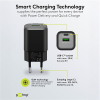 USB multipoort snellader | 2 poorten | USB-A & USB-C | 20W | GaN | Power Delivery | Zwart LDR03649 - 4