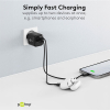 USB multipoort snellader | 2 poorten | USB-A & USB-C | 20W | GaN | Power Delivery | Zwart LDR03649 - 5