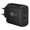 USB multipoort snellader | 2 poorten | USB-A & USB-C | 45W | GaN | Power Delivery | Zwart LDR03643 - 1