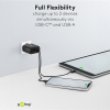 USB multipoort snellader | 2 poorten | USB-A & USB-C | 45W | GaN | Power Delivery | Zwart LDR03643 - 5