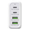 USB multipoort snellader | 4 poorten | USB-A & USB-C | 68W | GaN | Power Delivery | Wit LDR03640 - 2