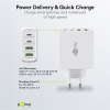 USB multipoort snellader | 4 poorten | USB-A & USB-C | 68W | GaN | Power Delivery | Wit LDR03640 - 5