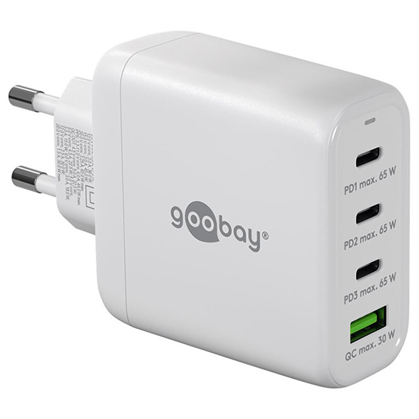 USB multipoort snellader | 4 poorten | USB-A & USB-C | 68W | GaN | Power Delivery | Wit LDR03678 - 1