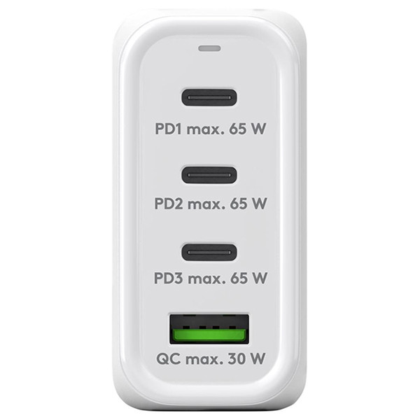 USB multipoort snellader | 4 poorten | USB-A & USB-C | 68W | GaN | Power Delivery | Wit LDR03678 - 2
