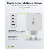 USB multipoort snellader | 4 poorten | USB-A & USB-C | 68W | GaN | Power Delivery | Wit LDR03678 - 6