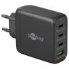 USB multipoort snellader | 4 poorten | USB-A & USB-C | 68W | GaN | Power Delivery | Zwart LDR03677 - 1