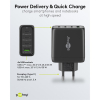 USB multipoort snellader | 4 poorten | USB-A & USB-C | 68W | GaN | Power Delivery | Zwart LDR03677 - 6