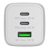 USB multipoort snellader Nano | 3 poorten | USB-A & USB-C | 65W | GaN | Power Delivery | Wit LDR03644 - 2