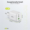 USB multipoort snellader Nano | 3 poorten | USB-A & USB-C | 65W | GaN | Power Delivery | Wit LDR03644 - 4