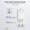 USB multipoort snellader Nano | 3 poorten | USB-A & USB-C | 65W | GaN | Power Delivery | Wit LDR03644 - 5