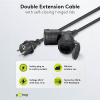 Verlengkabel 25 meter voor buiten | 2-voudig | Type F, CEE 7/3 | Max. 3680W | IP44 | Zwart LDR03660 - 3