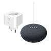 Google Nest Mini Smart Speaker | Charcoal | + WOOX R6087 Smart Plug  LGO00044
