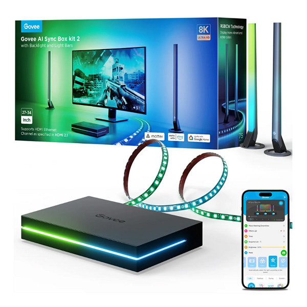 Govee AI Sync Box Kit 2 | Geschikt voor 27-34 inch TV's LGO00198 - 1